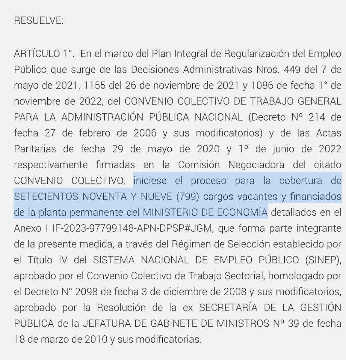 Cuando <a href="/SergioMassa/">Sergio Massa</a> asumió como Ministro dijo que no iba a sumar más personas a la planta pública para cumplir la responsabilidad fiscal. Sin embargo, ahora que saben que se van, deciden pasar a planta permanente a 799 personas.

Así funcionan los corruptos de la Casta Política.