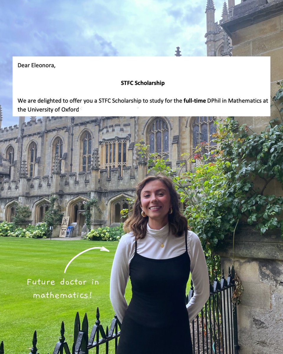 EleonoraSberg's tweet photo. The cat is out of the bag! I’ll be joining @OxUniMaths next fall 🥰 so excited! https://t.co/5OHZ2EfXzR