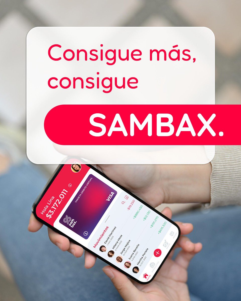 Sambaxoficial's tweet photo. ¡Oye, hola Colombian@! 🇨🇴 

🚀 Pronto podrás descargar la aplicación y tener el control total de tus finanzas en la palma de tu mano 🙌💰. ¡Como un jefe! 💼💸 

 🎉 Prepárate para algo grande y único en SAMBAX. 🚀🌟

#SAMBAX #BancoDigital #CoolBanking #BilleteraDigital #Colombia https://t.co/0F9n1qLM8e