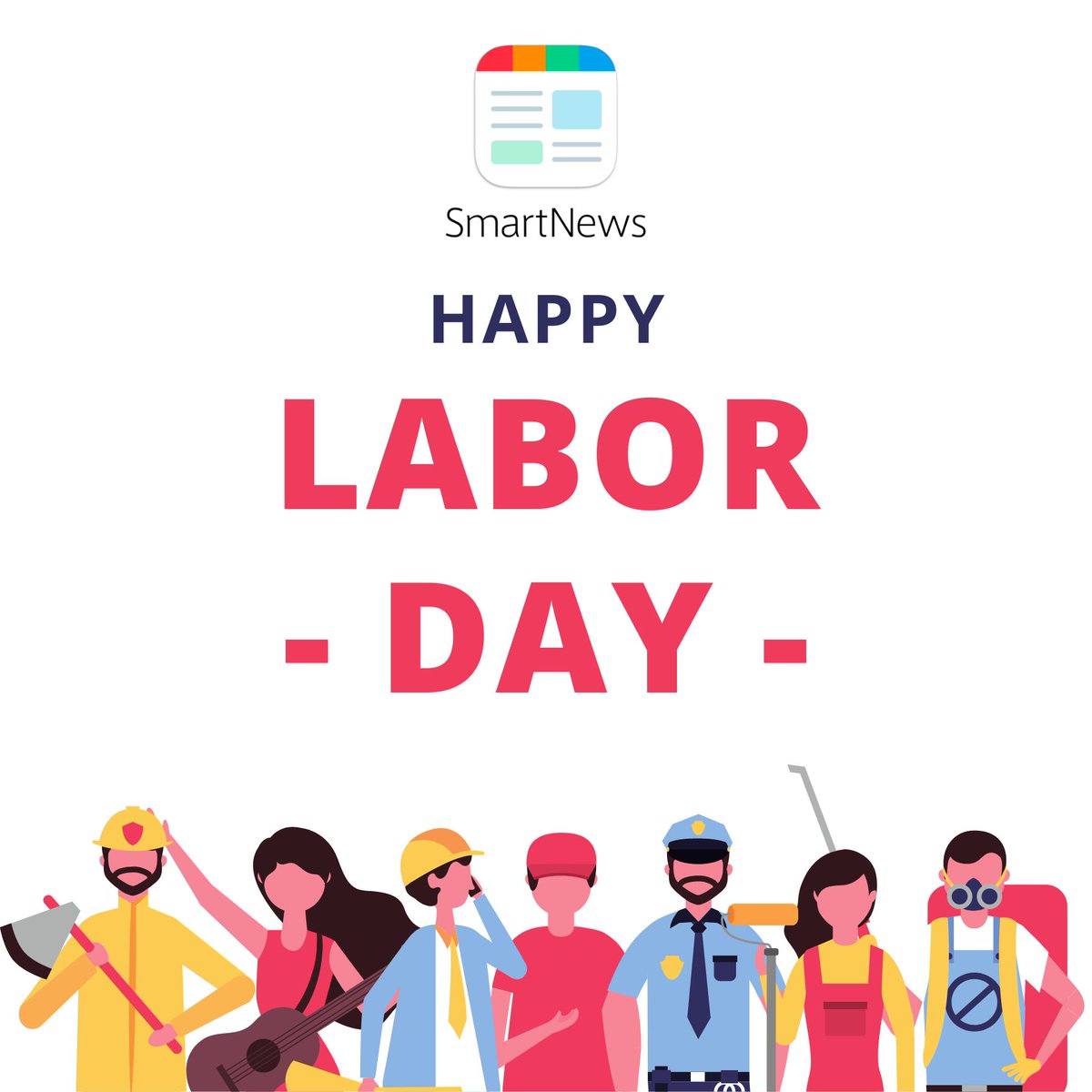 smartnews's tweet image. From all of us at SmartNews, happy Labor Day!

#LaborDay #LaborDayWeekend2023 #LaborDayWeekend #holiday #holidayweekend
