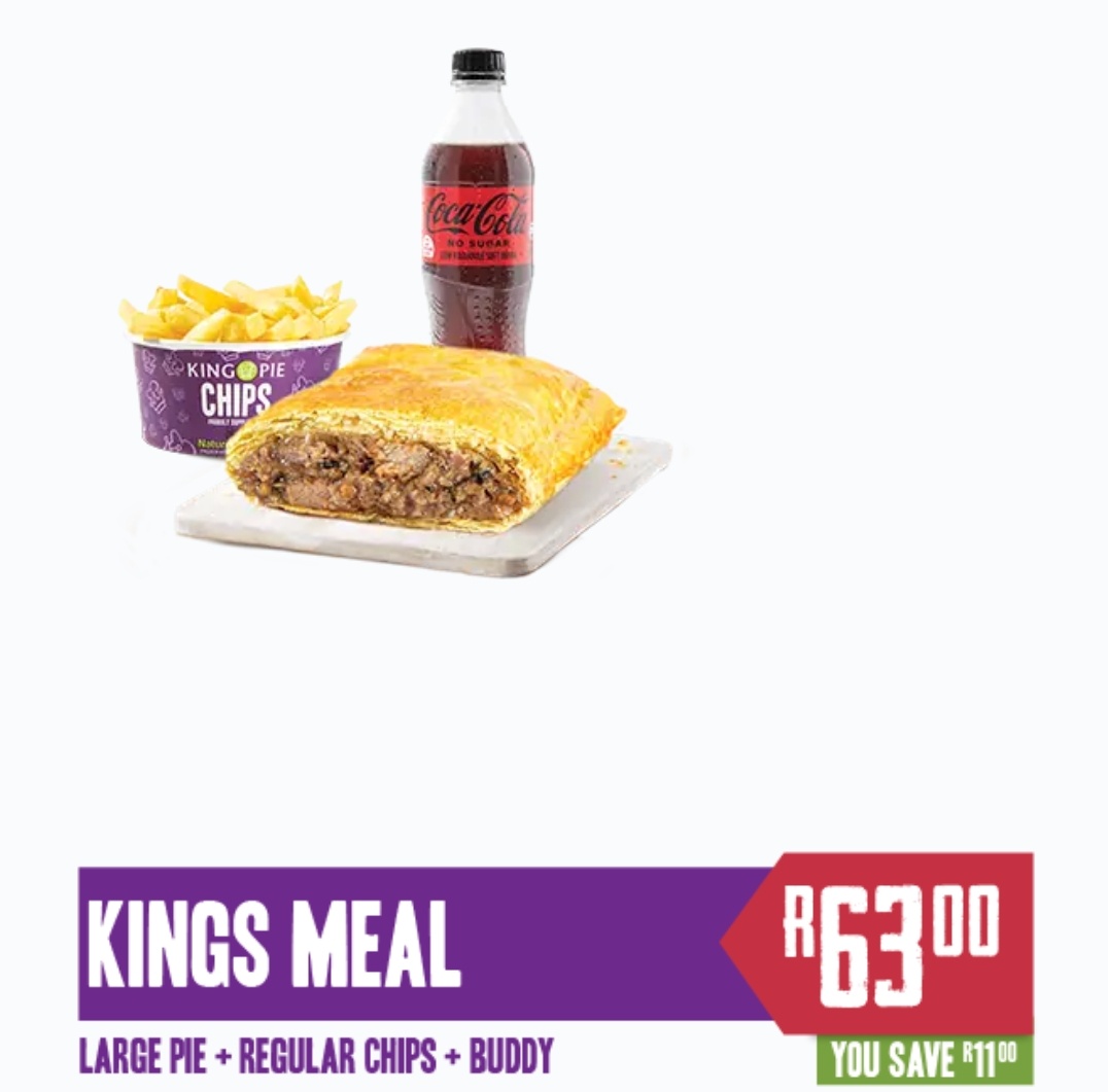 @Kingpiebrand I love the kings meal❤️. Ever since 1st year varsity, I used to get it everytime I do my monthly grocery shopping till today. One of the meals👌🏾 And your chips are too good 😫🔥 with that small fork😂😂 #30YearsofExcellence