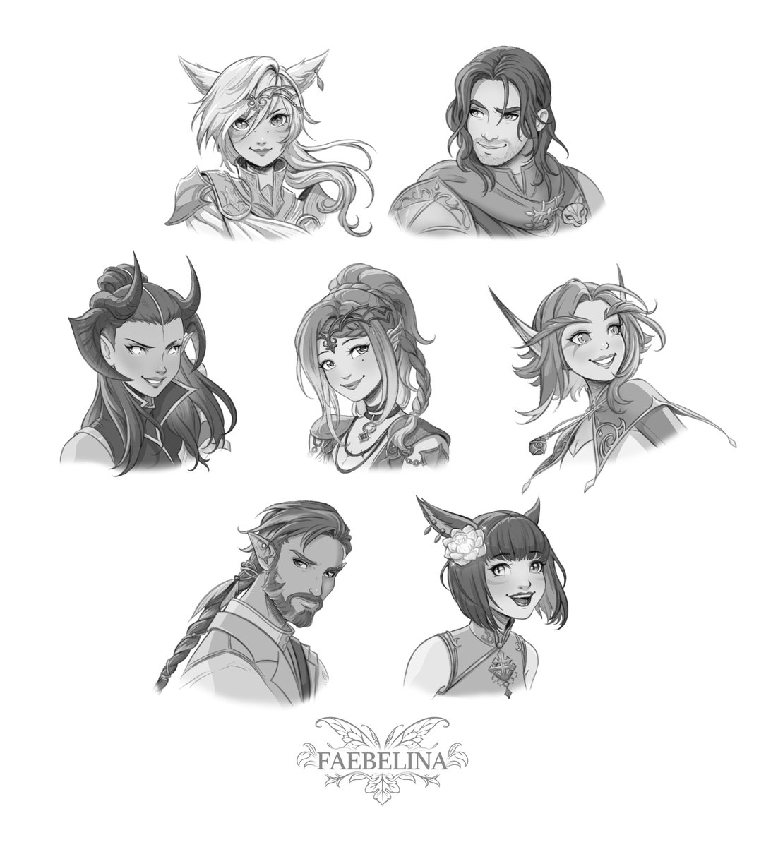 A huge thank you to my patrons for another fun month of sketches!! I always love seeing them all together at the end.