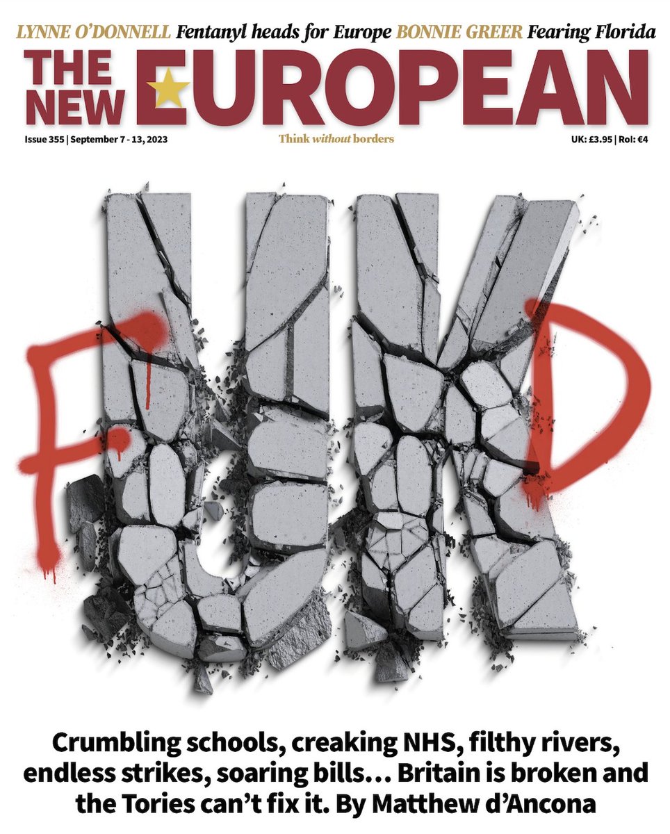 The New European: UK’s fastest growing media title (@theneweuropean) on Twitter photo This week's cover, just going to press.
FUKD, by <a href="/MatthewdAncona/">Matthew d'Ancona</a>
Subscribers get theirs Wednesday. Join us 🙏Link in bio This week's cover, just going to press.
FUKD, by <a href="/MatthewdAncona/">Matthew d'Ancona</a>
Subscribers get theirs Wednesday. Join us 🙏Link in bio