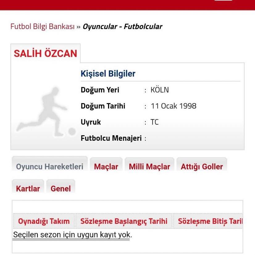 TFF, Salih Özcan adına bir lisans kaydı açtı.#pandorabet pandorabet344.com