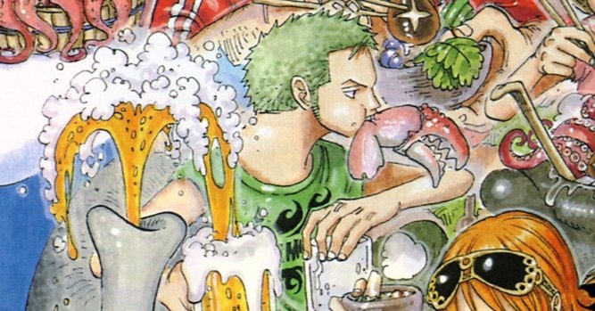 ichigoginchan's tweet photo. zoro often calls sanji "shit-cook" but look at him eating the food sanji prepared he's eating it like there's no tomorrow 🥹 https://t.co/okfynwlAZG