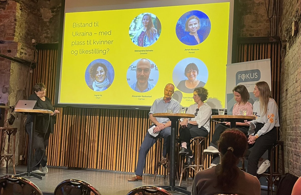 -Det er en frykt for feminisering av fattigdom i #Ukraina, sier <a href="/OleksandraDein2/">Oleksandra Deineko</a> Derfor må Nansenprogrammet ta høyde for hvordan krig rammer ulikt for menn og kvinner, sier <a href="/JorunNossum/">Jorun Nossum</a> <a href="/noradno/">Norad</a> #sdg5