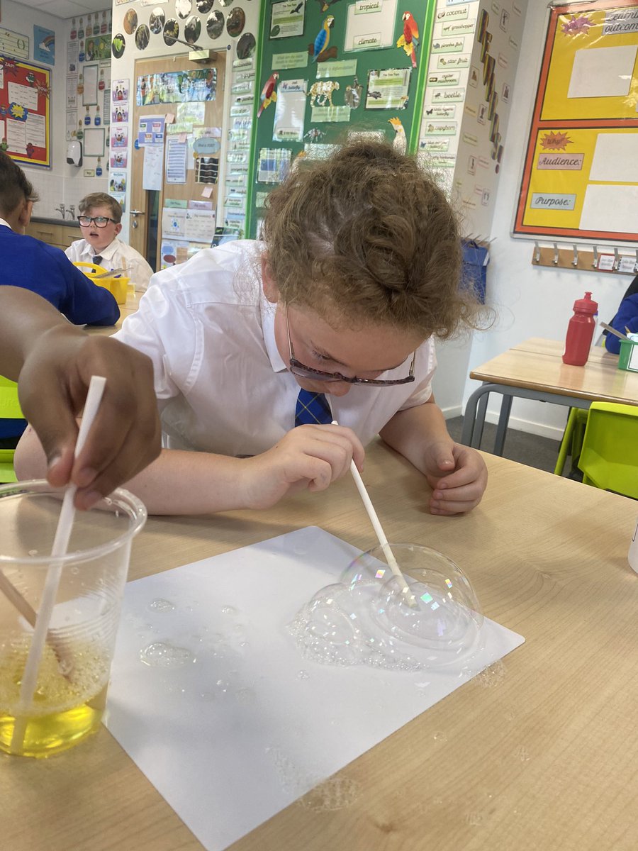 MissKLMarr's tweet photo. BUBBLE CHALLENGE 🫧Brilliant Banksy class trying to beat the world record of 15 bubbles within a bubble. Try and say that ten times 😂🫧@bramley_park https://t.co/RROJMoYafn