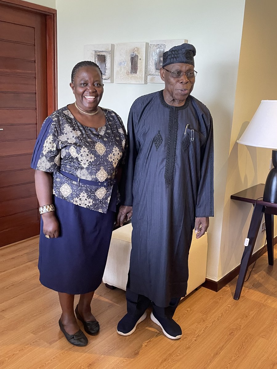 Very productive meeting with the Former President of Nigeria Hon. Obasanjo and the DG of IITA. <a href="/IITA_CGIAR/">IITA</a> <a href="/simeonehui/">Simeon Ehui</a>