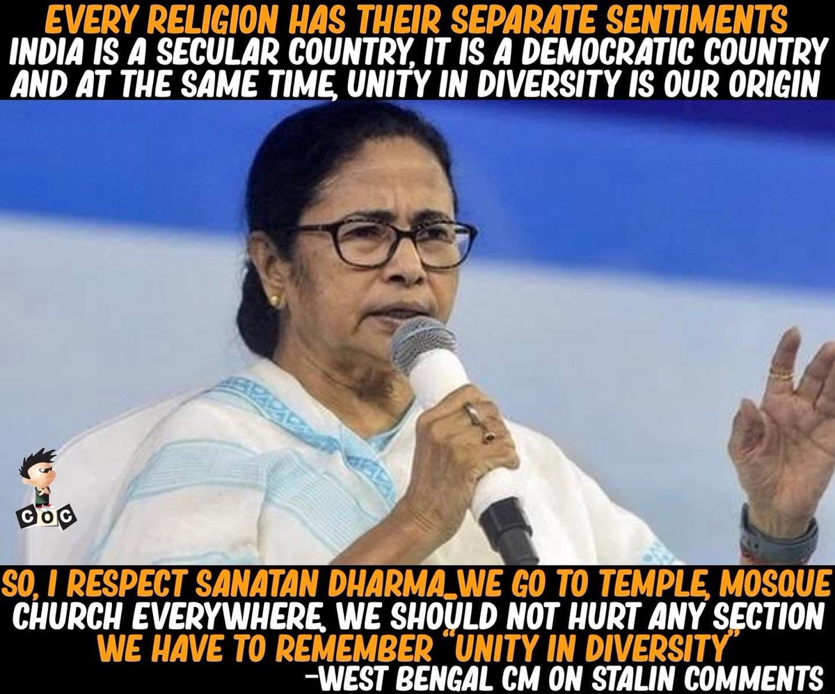 #MamataBanerjee on recent controversy regarding #SanatamDharm