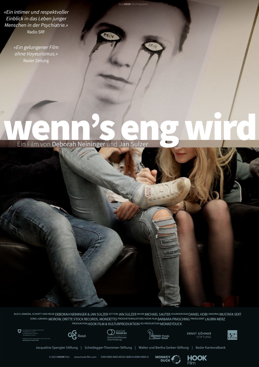 kultkino's tweet photo. #WennsEngWird - https://t.co/5RjBqnbCH5: So, 10. Sept 23 | 11.00h | kult.kino atelier | mit #DeborahNeininger &amp; #JanSulzer (#Regie), dem #Basler #Rapper #Morow, #AlexandraSchwald (#Psychologische Abteilungsleiterin #JPA #UPK), moderiert von #SerenaSchranz 
https://t.co/XnNVsZV2BG https://t.co/aTWxmWHomj