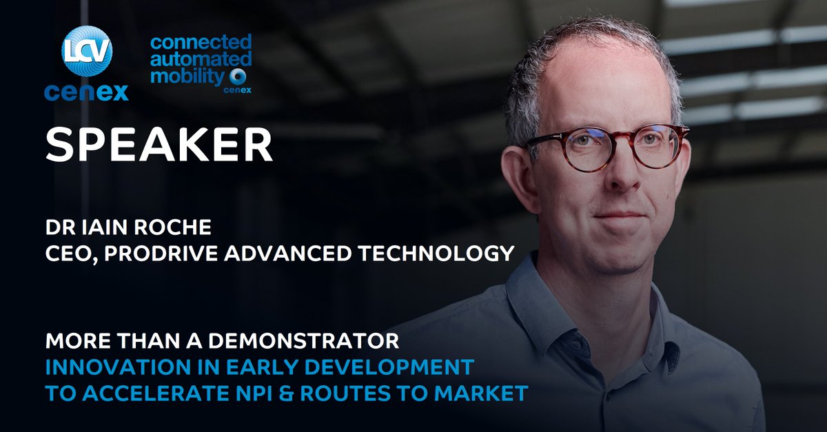 Iain Roche CEO of @prodrive Advanced Technology, Iain Roche, will be speaking this ...