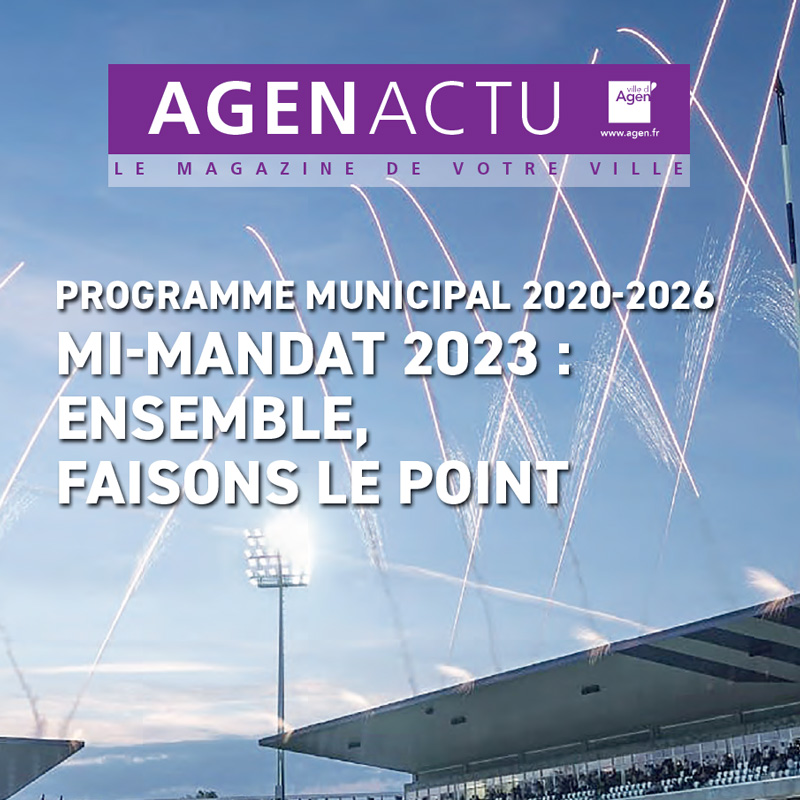 #Agen  [⚠️Bilan mi-mandat].  Vous le savez, l'action municipale se déploie sur la base d'un contrat municipal passé entre l'équipe aux commandes et vous. Chaque année nous vous rendons compte : téléchargez le dernier Agen Actu spécial bilan ici  👉agen.fr/fileadmin/user…