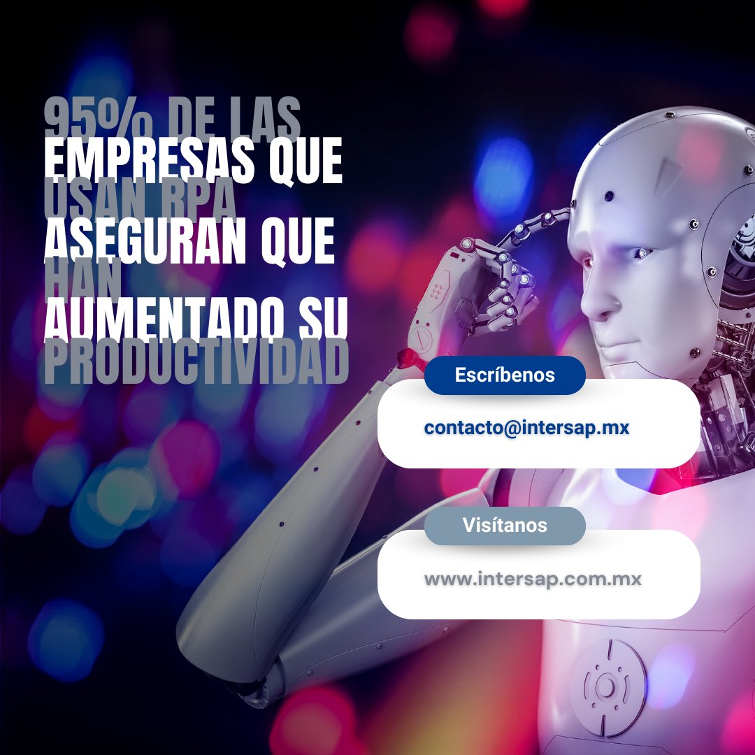 IntersapM's tweet photo. Automatiza tareas digitales, emula las tareas repetitivas y monótonas de un trabajador y libera su tiempo para aumentar la productividad.

Conoce la tecnología RPA e integra trabajadores digitales en tu empresa ⬇️⬇️

contacto@intersap.mx
https://t.co/sKXemnr5s5 https://t.co/akGcSGKQuK