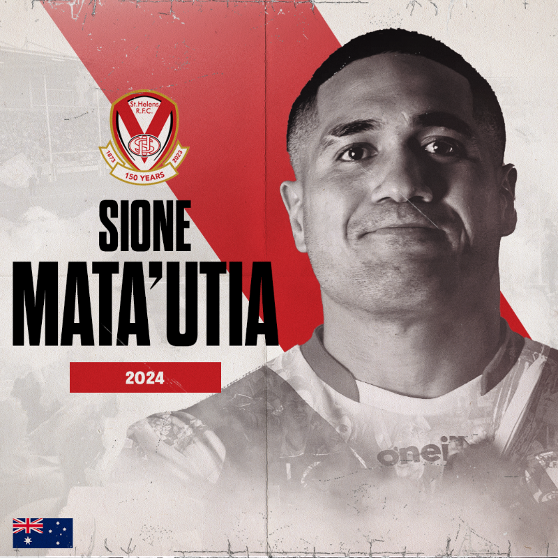 Saints1890's tweet photo. 🕺 𝗦𝗜𝗢𝗡𝗘 𝗦𝗧𝗔𝗬𝗦 𝗔 𝗦𝗔𝗜𝗡𝗧

Sione Mata’utia has extended his contract with St.Helens until the end of the 2024 season, with an option to extend the deal by a further twelve months!

Full story 😇 https://t.co/6IlsZyXMmI

#COYS | #HistoryInTheMaking
