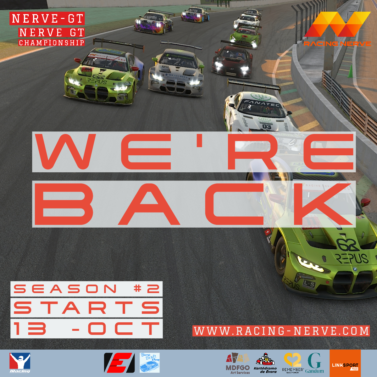 👇👇👇👇 🚨 Hoje: Servidor de Treino 👉 racing-nerve.com 🏎️NEXT STOP: NERVE-GT | Nurburgring | 13Th October 🔴 Social & Broacast: linktr.ee/racingnerve #iracing #simracing #racing #esports #motorsports #simracer #racingsimulator #iracingofficial #simulation