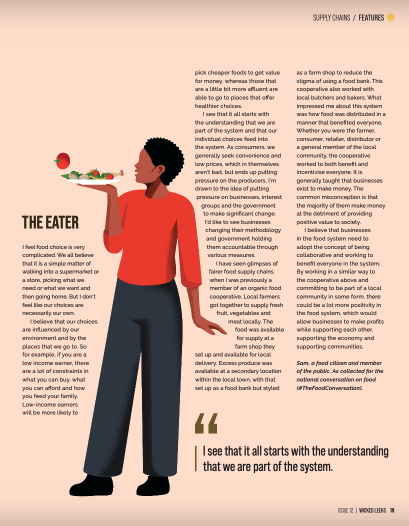 Food, Farming and Countryside Commission (@ffc_commission) on Twitter photo ⚖️What does fairness mean when it comes to food?
🍎#TheFoodConversation participant Sam tells <a href="/wickedleeksmag/">Wicked Leeks</a> what it means to them.
Read more 👇wickedleeks.riverford.co.uk/magazine/issue… ⚖️What does fairness mean when it comes to food?
🍎#TheFoodConversation participant Sam tells <a href="/wickedleeksmag/">Wicked Leeks</a> what it means to them.
Read more 👇wickedleeks.riverford.co.uk/magazine/issue…