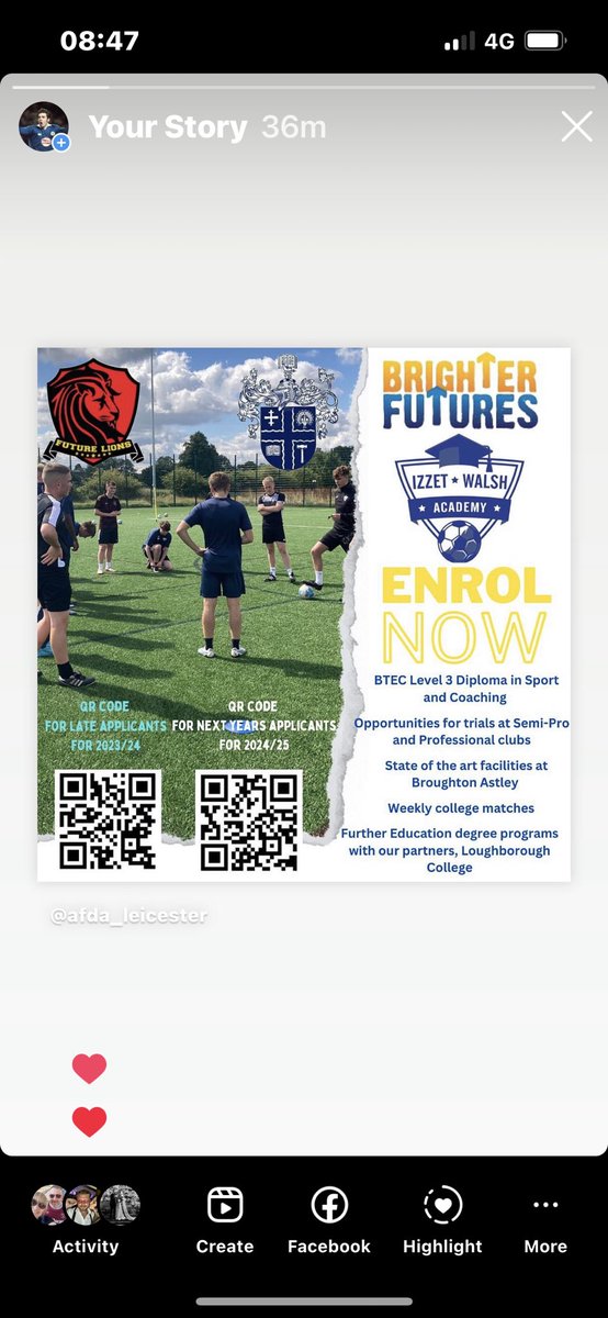 Muzzie06's tweet photo. Not too late! still time to Enrol if your not happy having second thoughts then @AFDAcademy family have the perfect New Football Facilities and THE best Education BTEC program in Leicestershire. #sportingpathways #inspire #educate #achieveyourdreams @walshy_5 https://t.co/k7GFCqVCuK