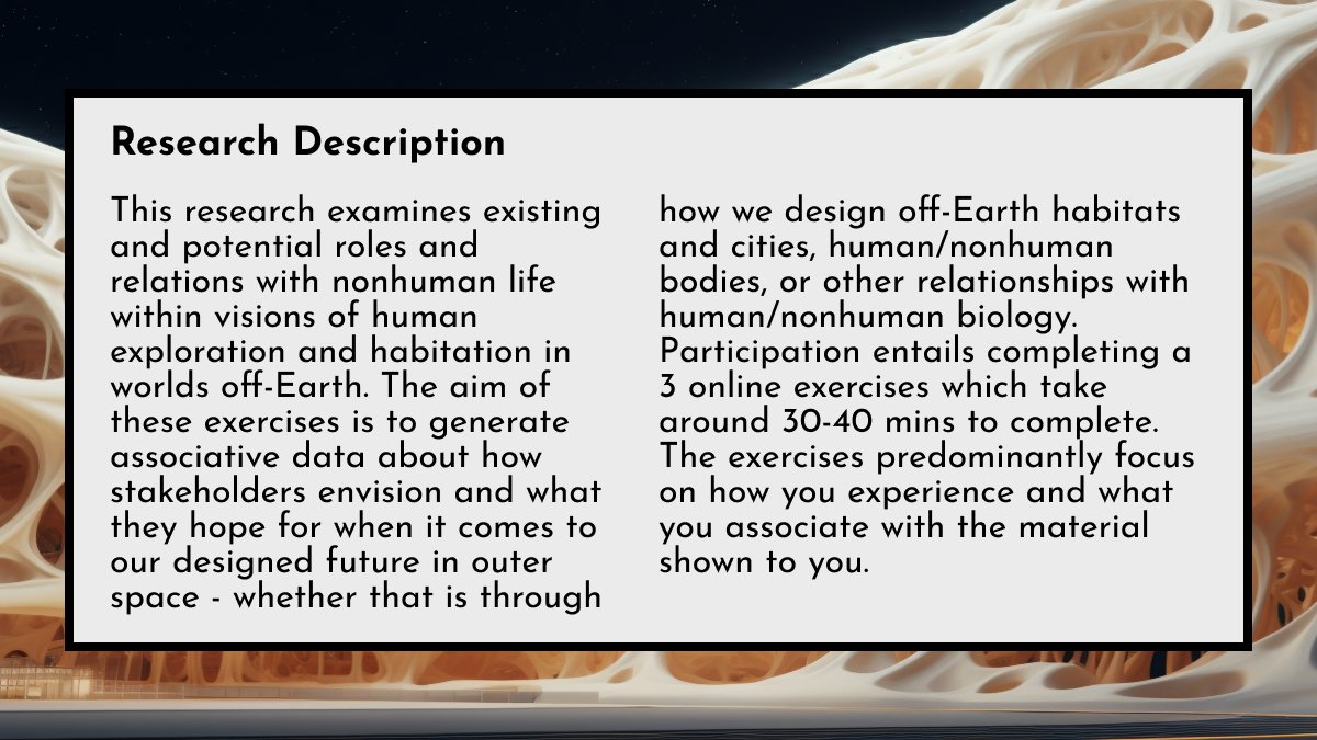 Bio-Futures for Transplanetary Habitats tweet media