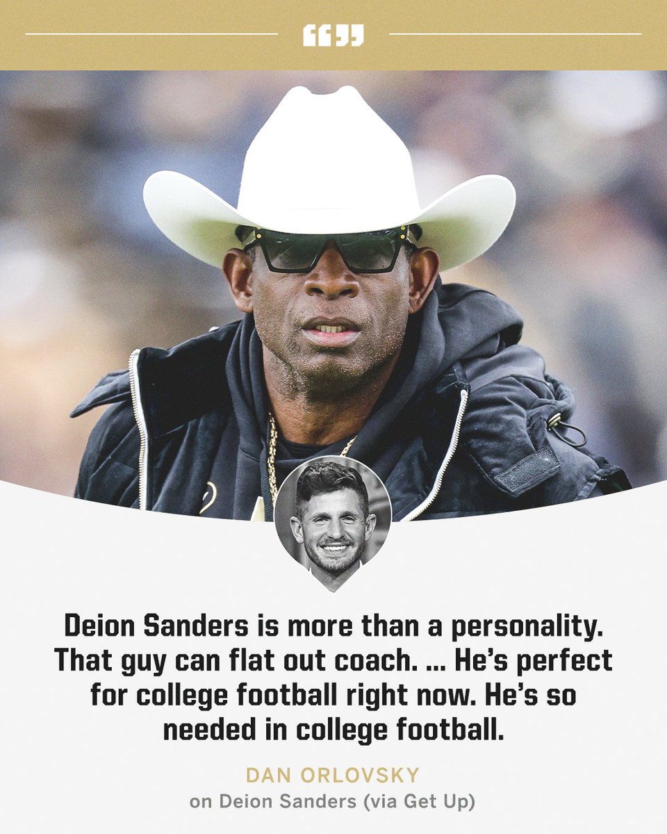 .@danorlovsky7 says Deion Sanders is exactly what college football needs right now 👏