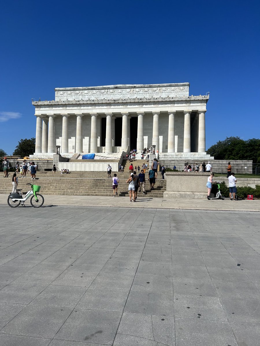 Dems must be in charge, they have covered “old Abe” lol