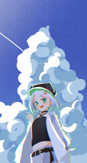 #しゃらくせ絵 (せつーなさんの配信で夏を感じたので) 