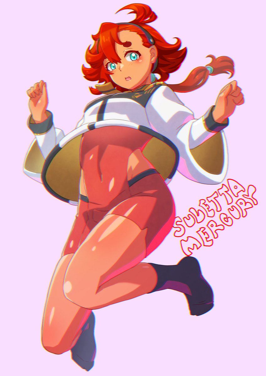 スレッタ・マーキュリー 「わりとまだ水星の魔女ロスもっとイラスト描きたかったけど時間なかったなぁ。#水星の」|伊吹さくら(Skeb募集中)のイラスト