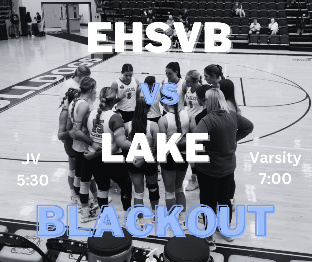 EastwoodEagleVB's tweet photo. Wear your black and catch the Lady Eagles tomorrow at home vs Lake! #eagleup #EHSVB #boughtin 🦅✨🏐 https://t.co/KjOq8xI9uE