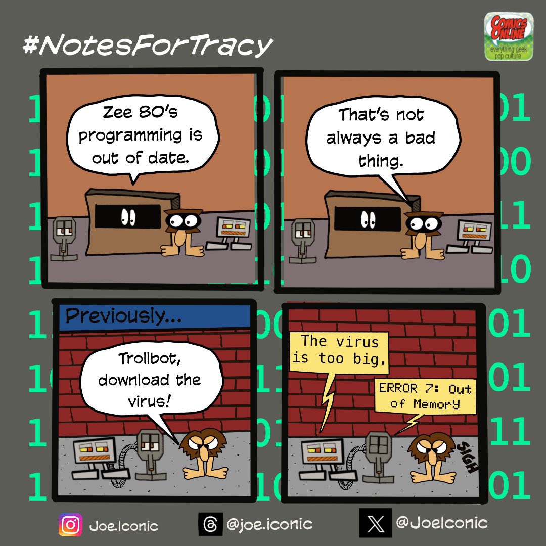 JoeIconic's tweet photo. Me, too, Zee 80.
#notesfortracy #comicsonline #webcomics #comics  #comicstrip #comicstrips #webcomic #instacomics #trs80 #SpaceWarp #invasionforce #trs80 https://t.co/KVjK8jD8e7