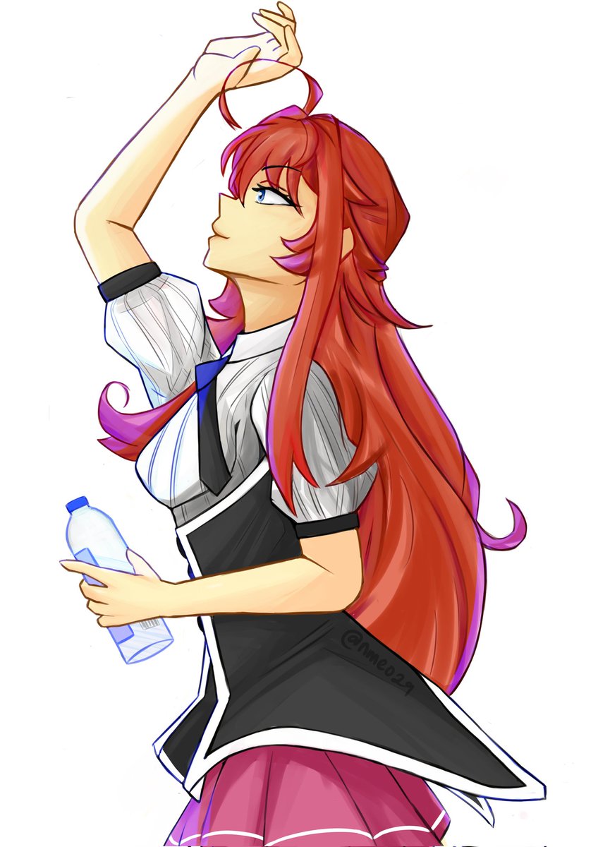 AmirAzhar98's tweet photo. Rias Gremory 🌹
Character from High School DXD 
Fanart by me 🎨
Reference from Pinterest 💯
#RiasGremory #HighSchoolDxD #animegirl #digitalart #fanart #illustration https://t.co/U7NrhqueNL