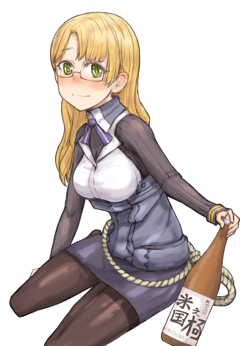 1girl pantyhose solo military uniform blonde hair skirt long hair  illustration images