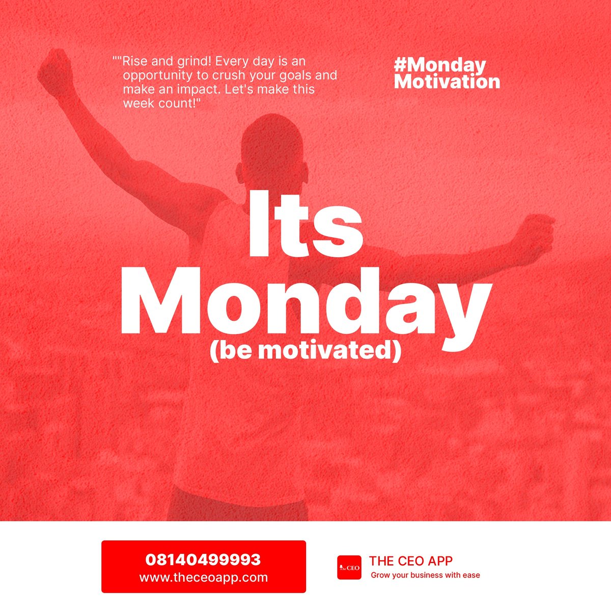theceoapp's tweet photo. About to crush a new goal this week? Congratulations in advance 👏 💪💪💪
#mondaymotivation #theceoapp #theceoapp #foryou #foryoupage https://t.co/o2v7pk7o8z