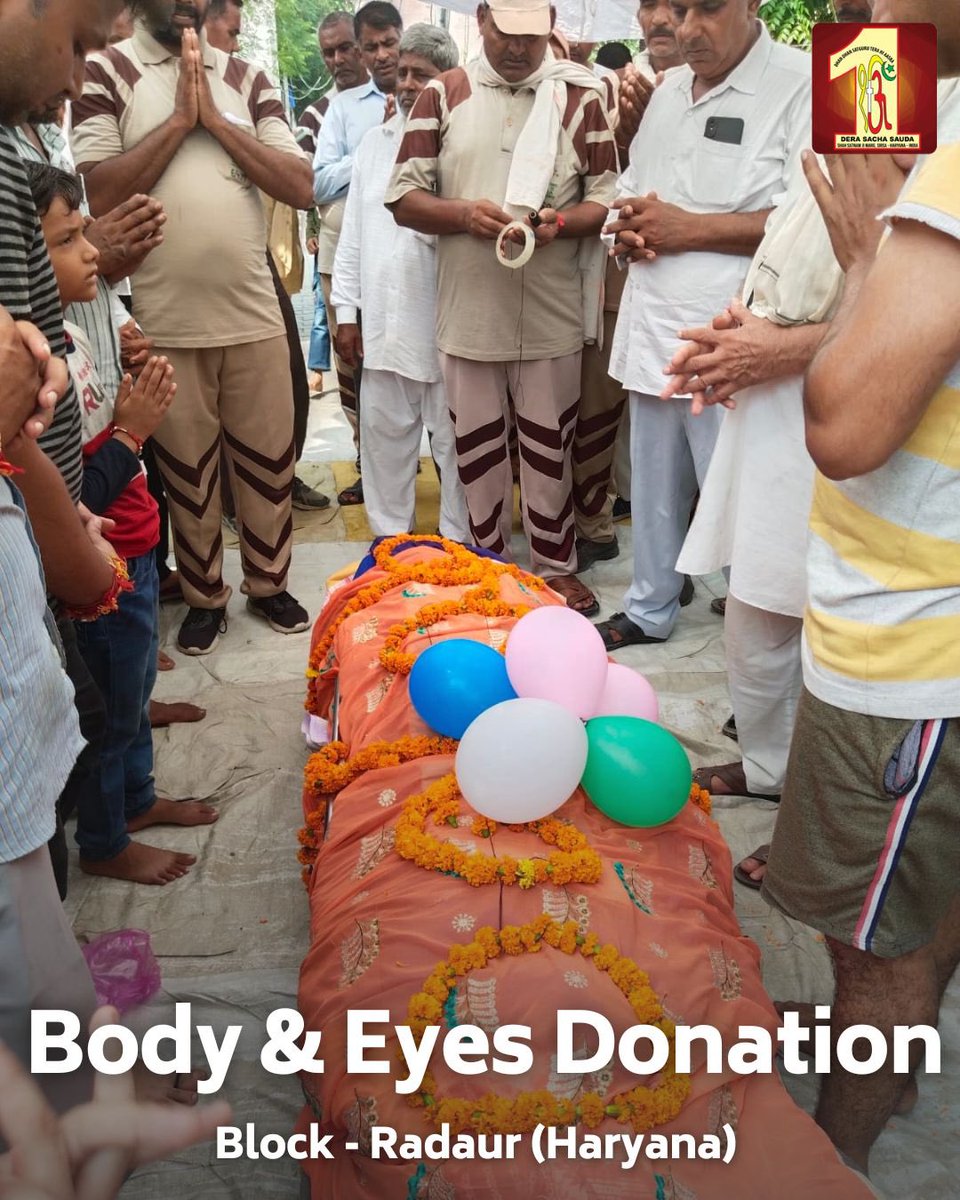 DSSNewsUpdates's tweet photo. Saluting the compassion of a Dera Sacha Sauda volunteer who made the incredible decision of posthumously donating their body for medical research. This selfless act contributes to advancing scientific knowledge and bettering healthcare. Let's acknowledge their noble contribution to this essential cause. #BodyDonation #MedicalResearch #DeraSachaSauda