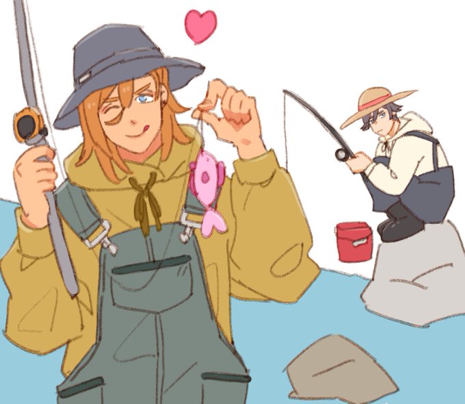 「fishing rod multiple boys」 illustration images(Latest)