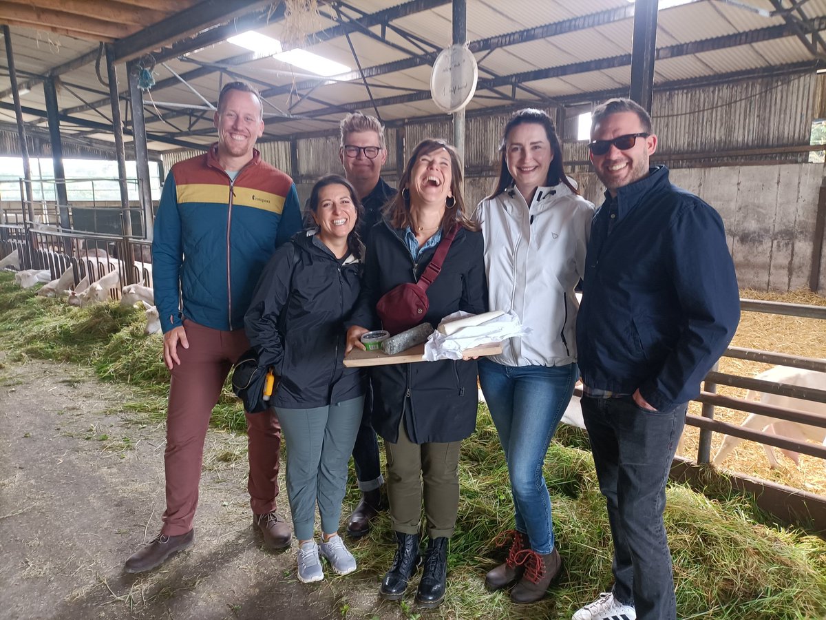 Goats make people happy! We love showing people around the farm at St Tola! Tours for all ages + sizes can be booked all year - contact Gráinne on 0656836633 or info@st-tola.ie last minute bookings welcome! #vacation #Ireland #goats