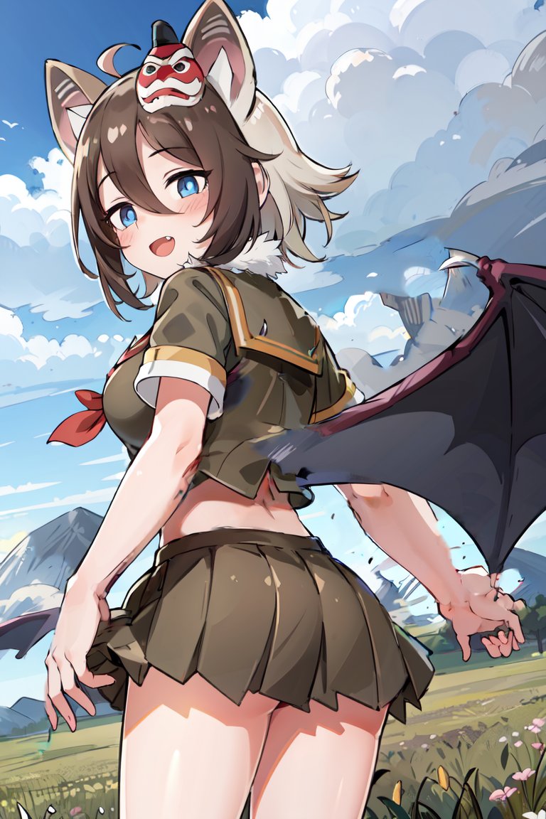 AIを描くプログラムに描くモデルを変えた後、テングコウモリを作り直してみました👺🦇

#けものフレンズ
#AIイラスト 