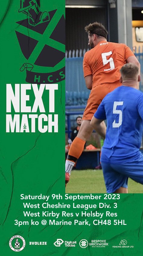 HelsbyFC's tweet photo. Both @helsbyfc senior teams are in action again this Saturday (9th Sep).
🟢 Firsts take a break from the league as they welcome @LymmRovers in the first round of the @Cheshire_FA Amateur Cup (2pm at @HelsbySports)
🟢 Reserves travel to @WestKirby1892 Res in @WestCheshireLge Div 3 https://t.co/0t0hA6gYHr