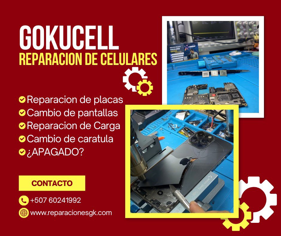 ReparaXcell's tweet photo. 🚀 ¡Reparación Express y Delivery en Panamá! 📱✨

¿Pantalla rota? ¿Batería en apuros? ¡No busques más! Nuestro Servicio Técnico Gokucell
#ReparaciónCelular #DeliveryPanamá #RápidoYConfiable #TuConexiónSiempreViva #gokucell #panama #pty #serviciotecnicoparacelulares https://t.co/6lpfbGdwH9