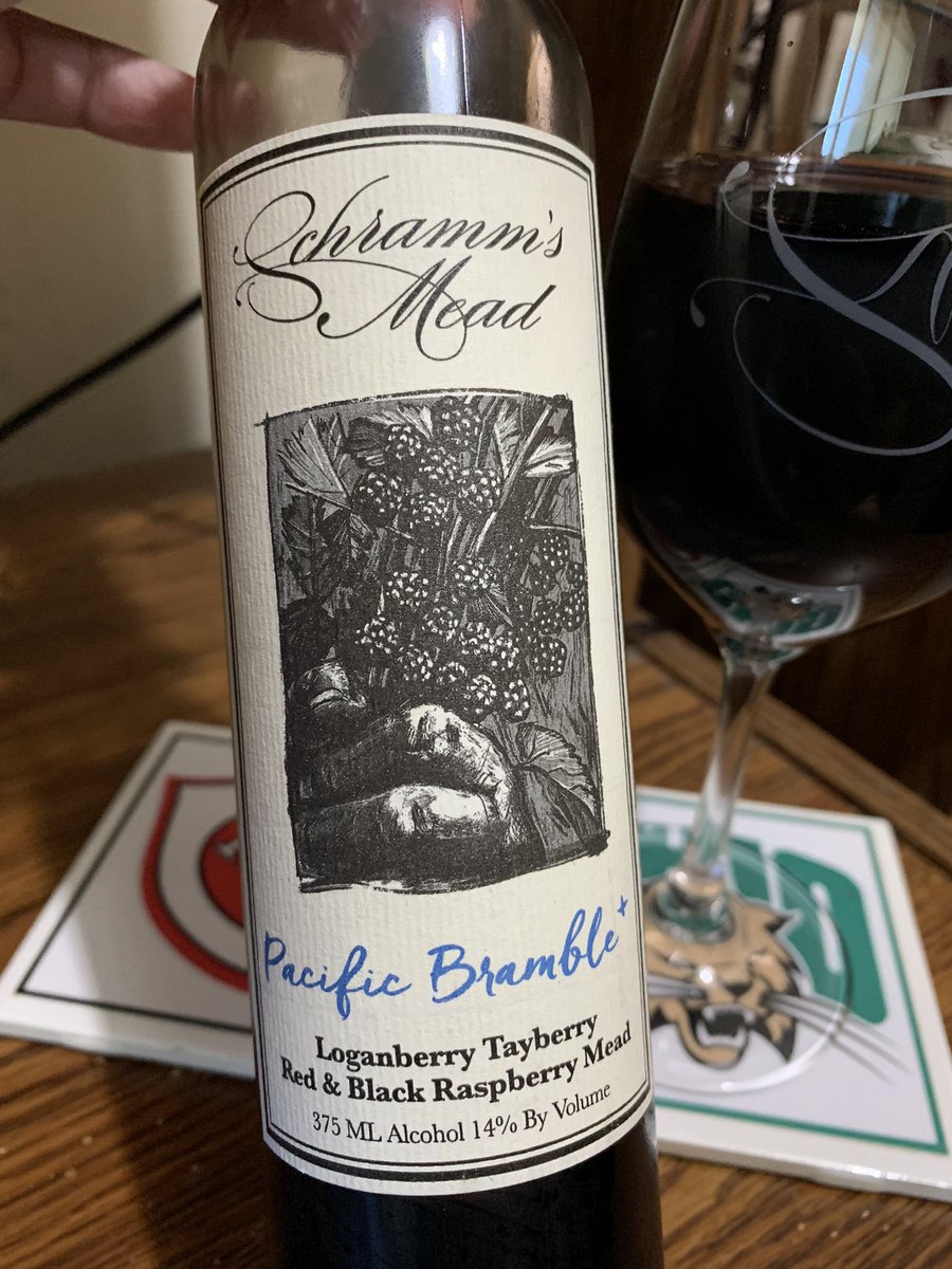 RealBMaxwell's tweet photo. Enjoying #meadmonday with @SchrammsMead Pacific Bramble+ Loganberry Tayberry &amp; Red &amp; Black Raspberry Mead 😋🍷💪👍 #mead #MondayFunday #craftmead @WhiskeyCyclist @ZombieWWZ @JonMontag @PaulOBrien10 @CorkBeer @cb_phil @j_k357 @Kubrickx @impopsy @RJellyman @Senor_Greezy https://t.co/BnHjhv7RdS