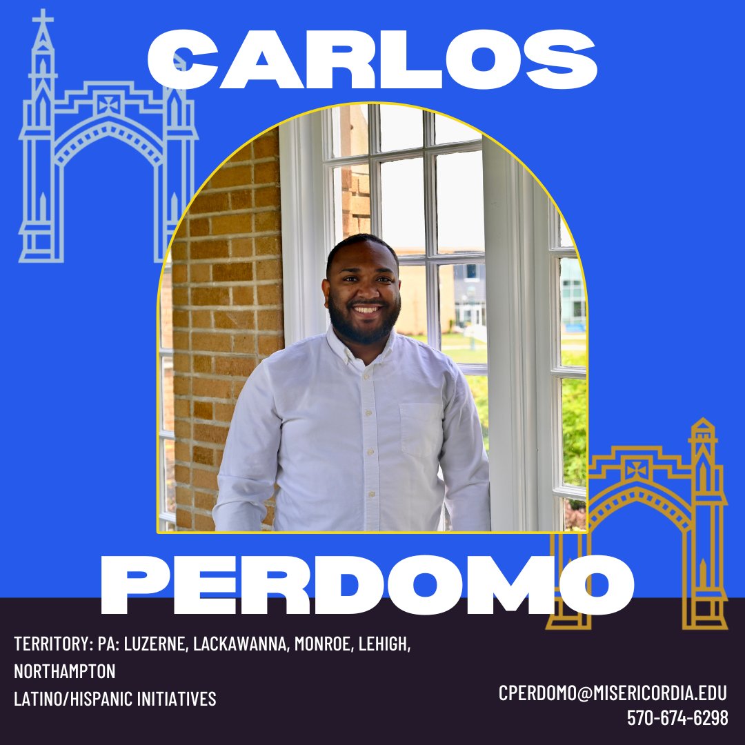 Meet the Admissions Staff!
Carlos works with first-year students through the Admissions process. He is also from the Dominican Republic and is Bilingual in Spanish and hopes to bring more Diversity to MU!