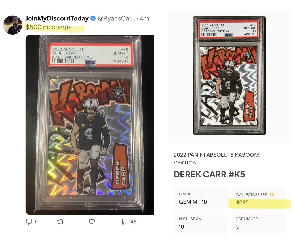 paddycollects's tweet photo. Meet @RyansCardssLLC, one of the biggest losers in #thehobby. Ryan likes to tweet racist things about minorities, and enjoys using the N word. When Ryan is not deleting racist tweets from his past, he enjoys pretending his prices are lower than anywhere else and playing poker. https://t.co/ayct8HUvl4