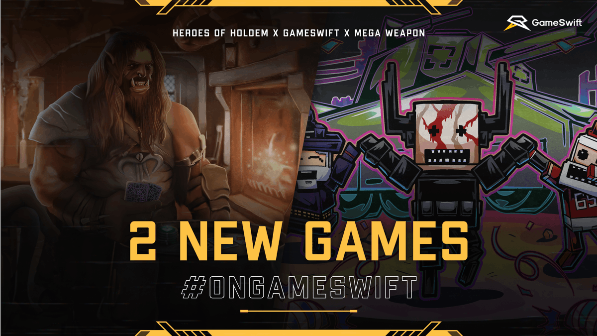 GameSwift_io's tweet photo. 🎮 Heroes of Holdem by @ENEFTY_GAMING and @_megaweapon_ joined our gaming family! Here are the details👇 https://t.co/hNArQo0CyU
