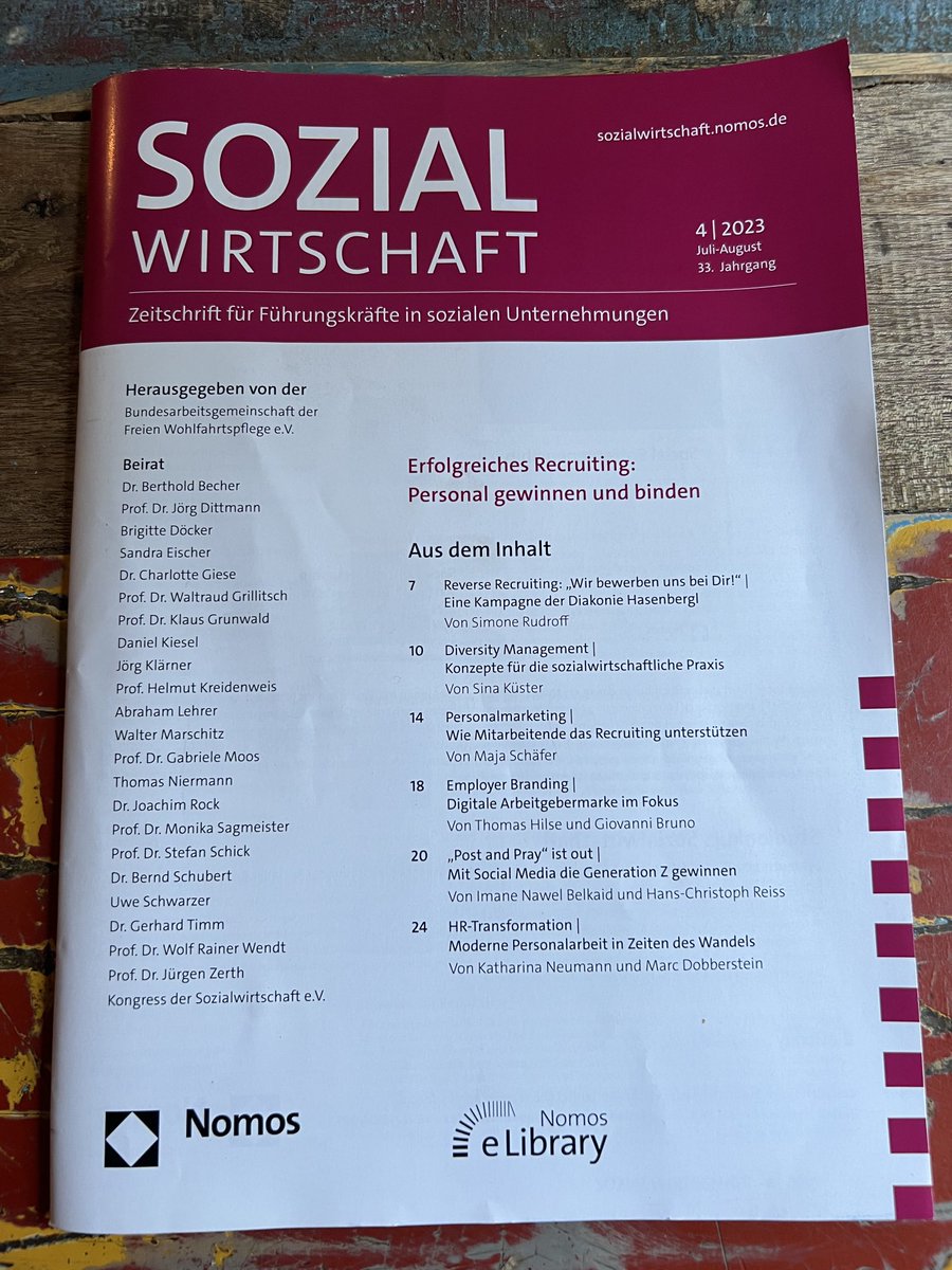 Neue Ausgabe der Sozialwirtschaft ist eingetroffen. Das Schwerpunktthema könnte aktueller nicht sein - bin gespannt!