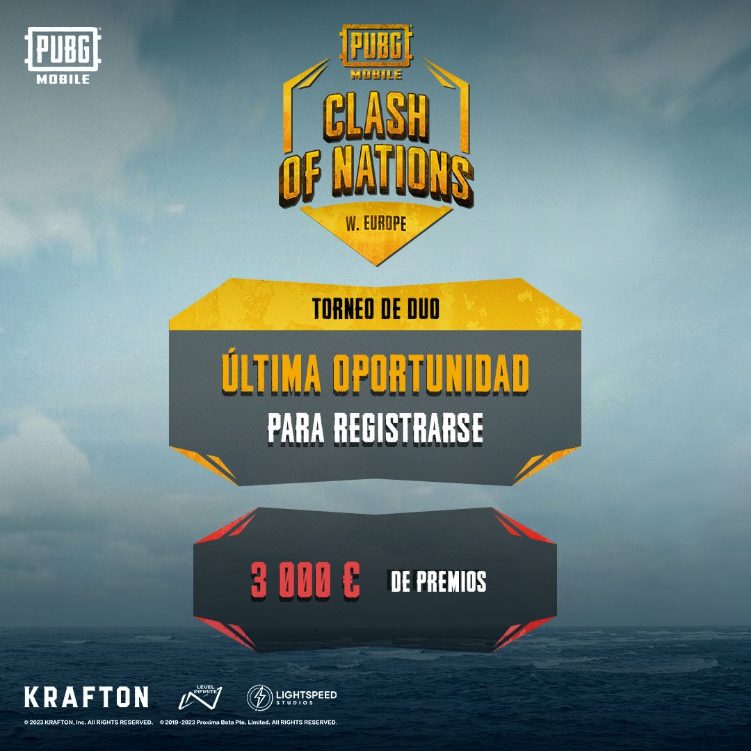 ¡Prepárate para representar a tu país en el Clash of Nations! 🇪🇸

Quedan 48h para inscribirte en los clasificatorios, ¡aprovecha tu oportunidad!

🔗 Discord: discord.gg/pubgmes

#PUBGMOBILE #ClashOfNations"