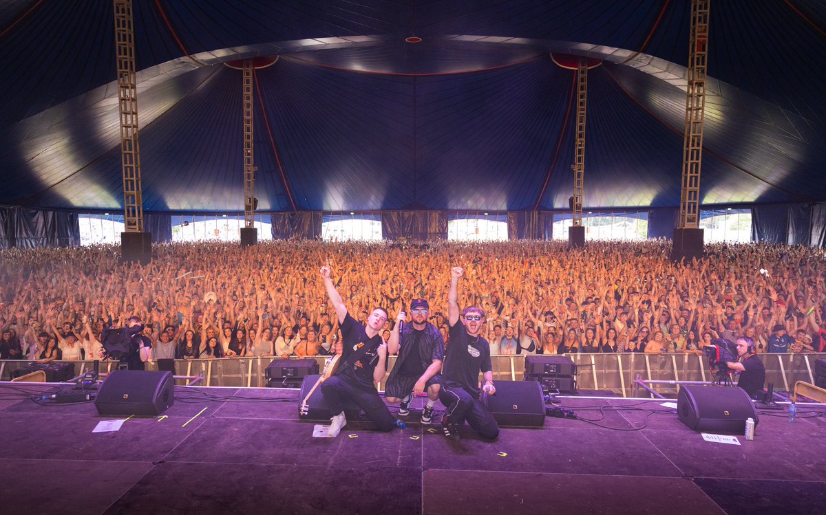 We won’t lie, when we got the news we had been upgraded to a bigger stage due to demand we were a little bit worried that it might not work out. How wrong were we 😭 over 12 thousand people packed into this enormous tent at 3 o clock in the day 😭😭😭
