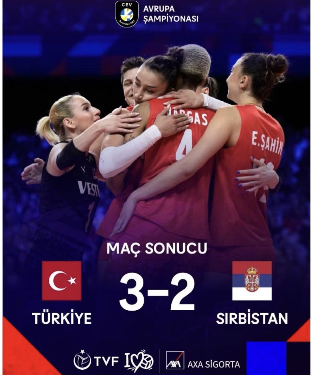 Şu an bu şampiyonluktan sonra , çok güzel onurlandırmalar ve hediyeler verilmeli tüm takıma… Mis gibi bir zam verilmeli, çok iyi primler verilmeli. 

Yıllardır bir takım başarısına hasret kalmış bir millete, kan, ter, gözyaşı ile, kutsal bir hizmet verdi bu kadınlar 🙏🏼