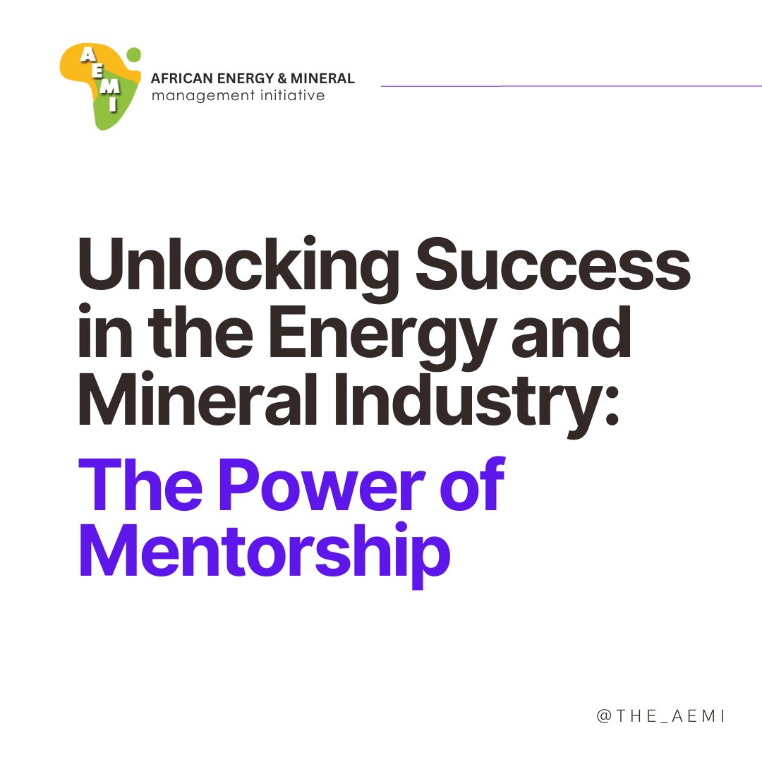 Here at the AEMI, we proudly offer mentorship to interested change-makers in the mineral and energy industry. Follow us to learn the power of mentorship! #EnergyMentorship #MineralIndustry #CareerGuidance #ProfessionalDevelopment  #MentorshipMatters #MentorshipOpportunities