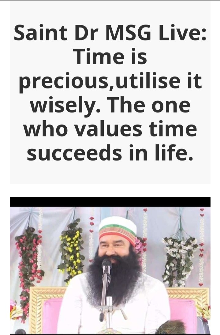 hardeepmaan1535's tweet image. One who has ready with time the success in their feet but who not respect the time the time will insult him. SAINT MSG  #TimeManagmentTips