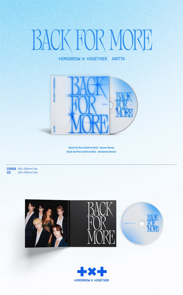 TXT_bighit's tweet image. Don&apos;t hold your excitement, more is coming through!
Check out the single CDs for &apos;Back for More&apos;. All are available in 3 versions, with different exclusive photos inside.

Only available on TXT&apos;s Official Store! Grab your copy while supplies last ⏰

💿 shoptxtofficial.com

*…