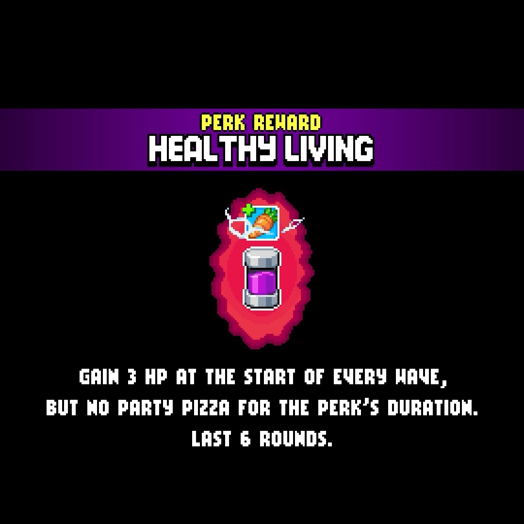 Dotemu's tweet image. Some perks in TMNT #ShreddersRevenge #DimensionShellshock's Survival Mode defy the laws of the universe. Like not eating pizza 😱🍕