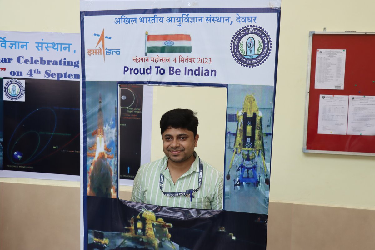 deoghar_aiims's tweet photo. #Chandrayaan3Landing
#chandryan #mahotsav celebrations @deoghar_aiims
@drsaurabh68
@mansukhmandviya
@MoHFW_INDIA
@DrBharatippawar
@PMOIndia
@narendramodi https://t.co/Oqo0pHZ5JZ